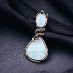 Moonstone/ Coppee wire wrapped jewellery