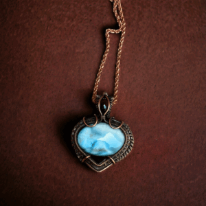 Larimar Jewelry Pendent copper pendent jewelry handmade jewelry gift jewelry handmade jewelry