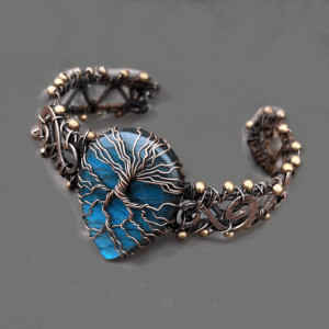 Discover the Elegance of Handcrafted Copper Jewelry/Labradorite Copper Bracelet /gift for mom/gift For her jewelry/ Adjustable Bracelet /Gift For her/Life Of tree Jewelry/ wedding gift pendent
