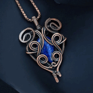 Lapis Lazuli Copper Pendants