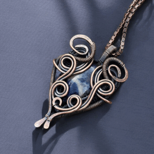 Hammered Copper Pendant Necklace