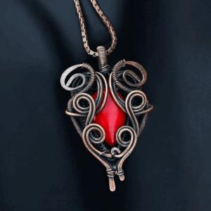 Red Jasper Copper Pendant
