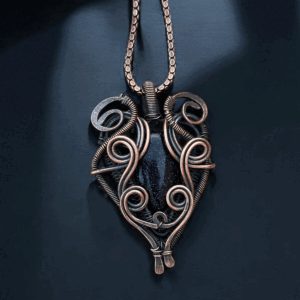 Sunstone Copper Pendant handmade copper jewelry gift for her