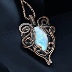 Moonstone Copper Pendant Handmade jewelry gift for her