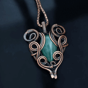 Strawberry Copper Pendant handmade jewelry gift for him