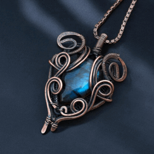 Labradorite Copper Pendant handmade jewelry gift for her