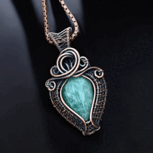 Amazonite Copper Pendant handmade jewelry gift for her