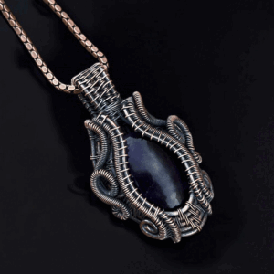 Amethyst Copper Pendant  handmade jewelry gift for her