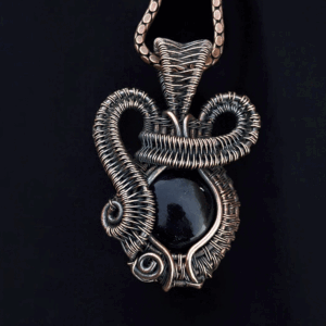 Amethyst Copper Pendant  handmade jewelry gift for her