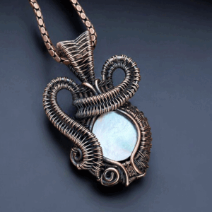 Mother of Pearl Copper Pendant handmade jewelry gift for her