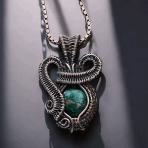 Turquoise Copper Pendant handmade jewelry gift for her