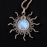 Moonstone-Copper-Pendant-1 Handmade moonstone copper wire wrapped pendant necklace jewelry by Indiana