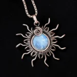 Moonstone-Copper-Pendant-2 Natural soft glowing moonstone gemstone wrapped in pure solid copper wire